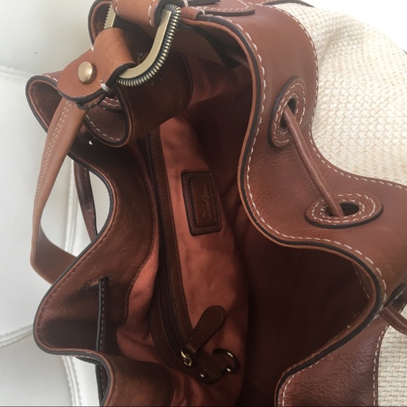 NEW Cole Haan Tweed & Leather Drawstring Handbag - Picture 8 of 8